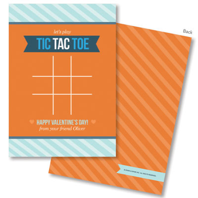 Spark & Spark Valentine's Day Exchange Cards - Tic Tac Toe For Boy